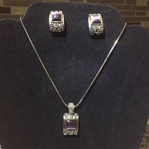Purple & Silver Fashion Jewelry